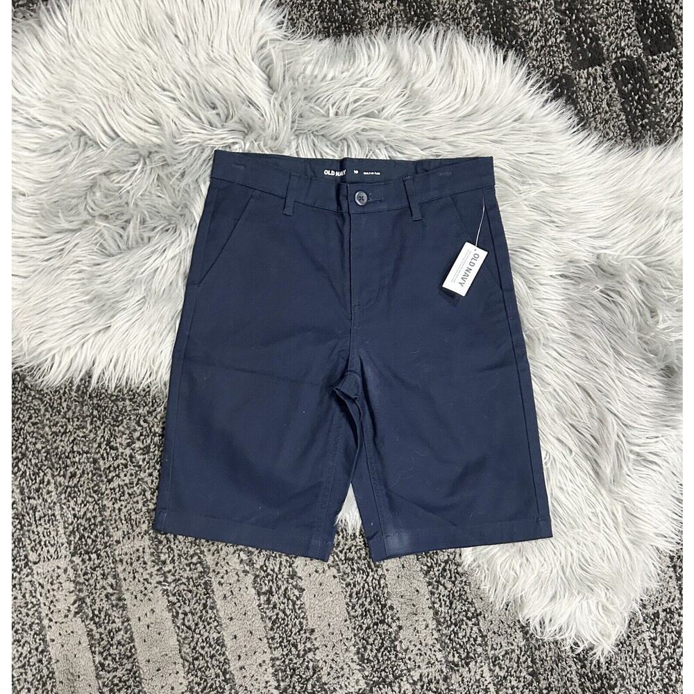 Old Navy Boys Navy Straight Built-in Flex Shorts Size 10 Adj Waist-Uniform